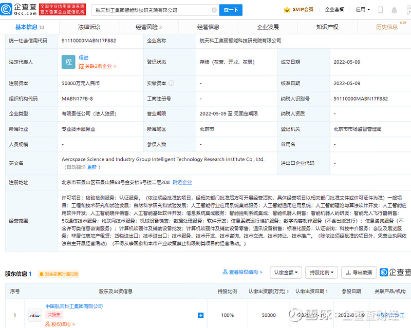 航天动力注入智慧内核 中国航天科工成立智能科技研究院，聚焦人工智能与算法突破